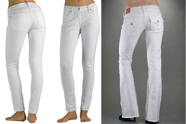 Как выглядеть стройнее в белых джинсах